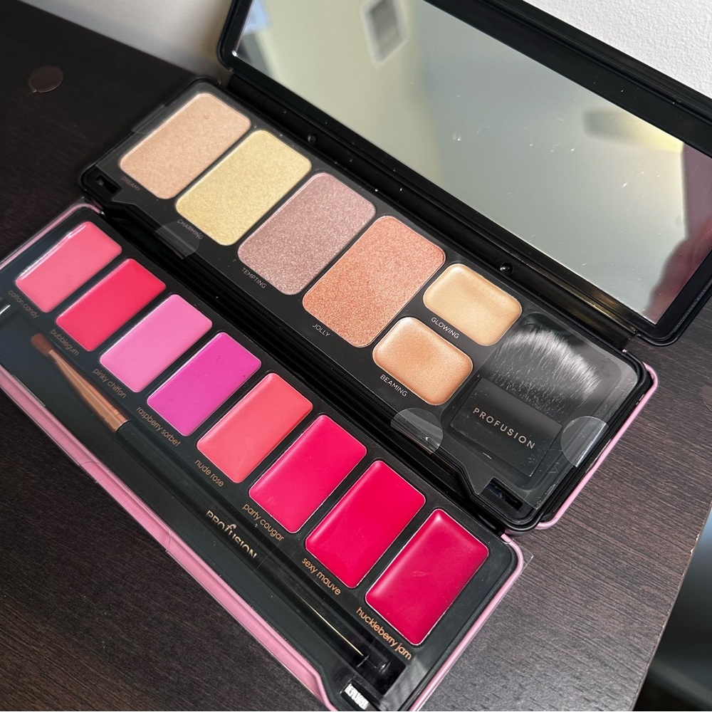 Profusion Highlight Makeup Case and Lip Palette